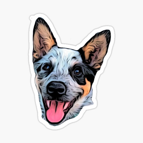 Aperçu de l'œuvre Blue Heeler Red Heeler Mix Chien créée et vendue par UpFlossy.