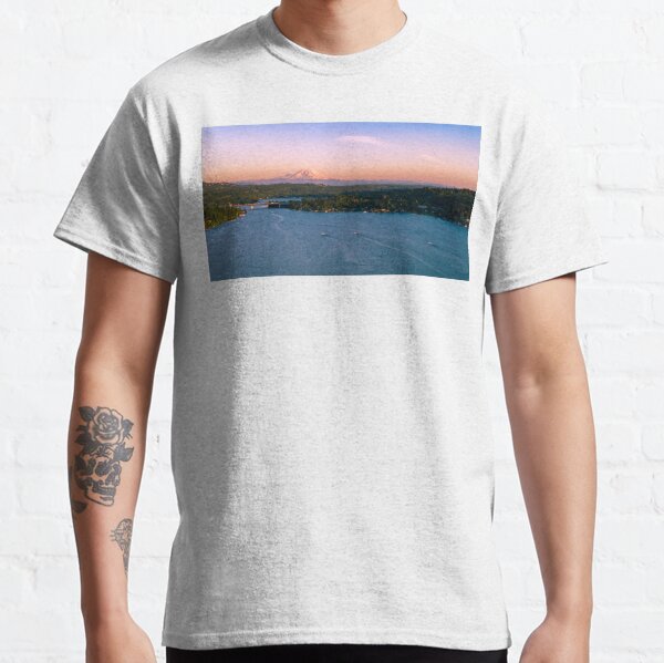 Mercer Island / Mt Rainier Sunset 001 Classic T-Shirt