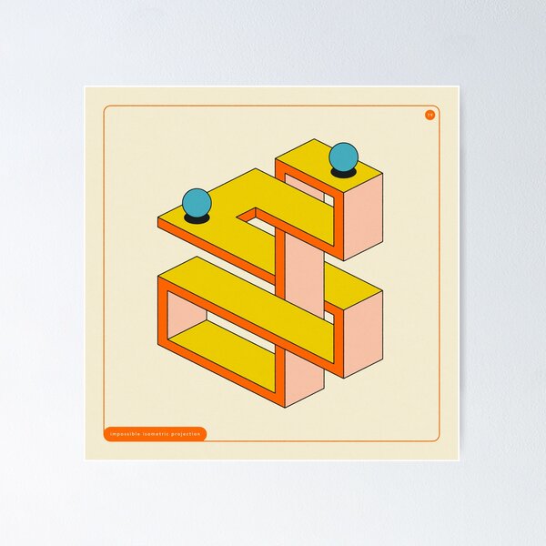 Vista previa del artículo con la obra «GEOMETRÍA IMPOSIBLE 19», diseñado y vendido por JazzberryBlue.