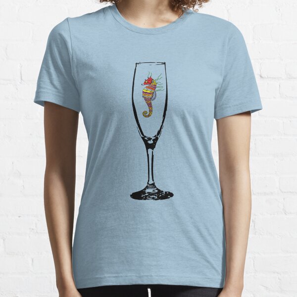 Crayon Seahorse Essential T-Shirt