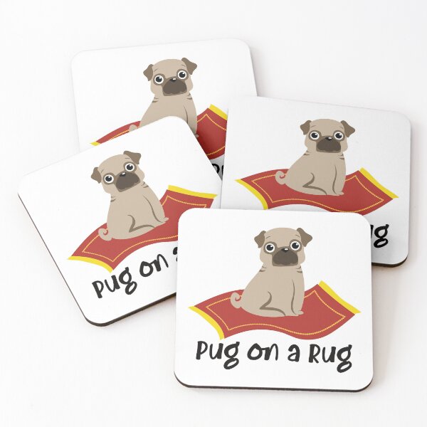 Item preview, Pug On A Rug | Funny Dog Design designed and sold by Spektre-Co.