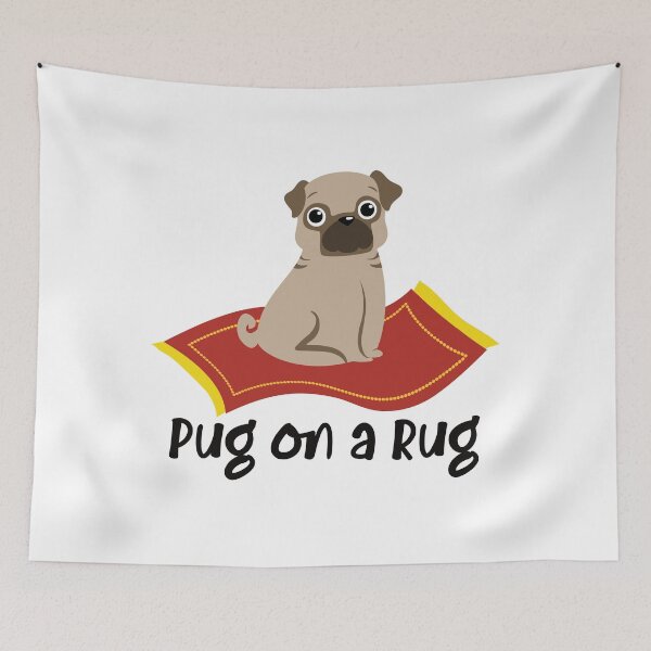 Item preview, Pug On A Rug | Funny Dog Design designed and sold by Spektre-Co.