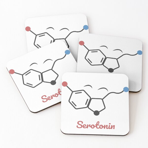 Item preview, Serotonin Molecule - Minimalist Art designed and sold by Guilleandmont.