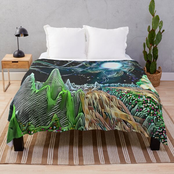 Dacellafint Mountains Throw Blanket