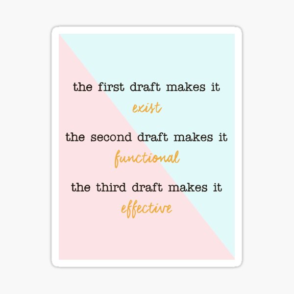 Item preview, writing drafting process advice designed and sold by zoeelizabeth209.