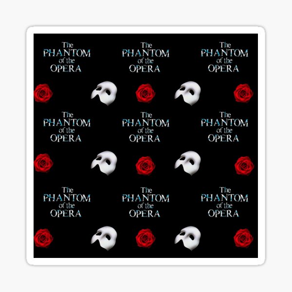 Item preview, Phantom OG Opera Ghost Pattern with Mask and Rose designed and sold by artsyandinspire.