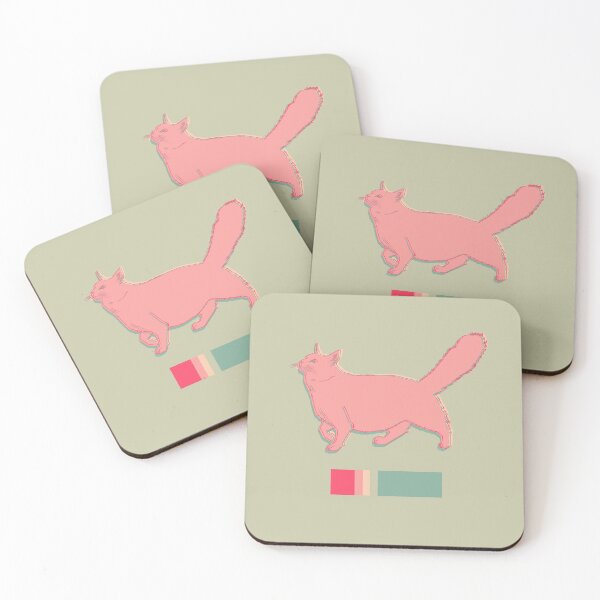 Item preview, Cat Walking - green designed and sold by Celiora.