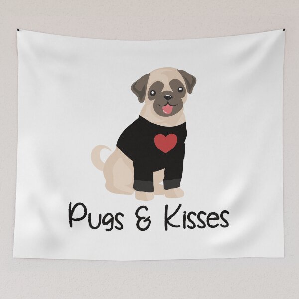 Item preview, Pugs & Kisses | Cute Dog Design designed and sold by Spektre-Co.