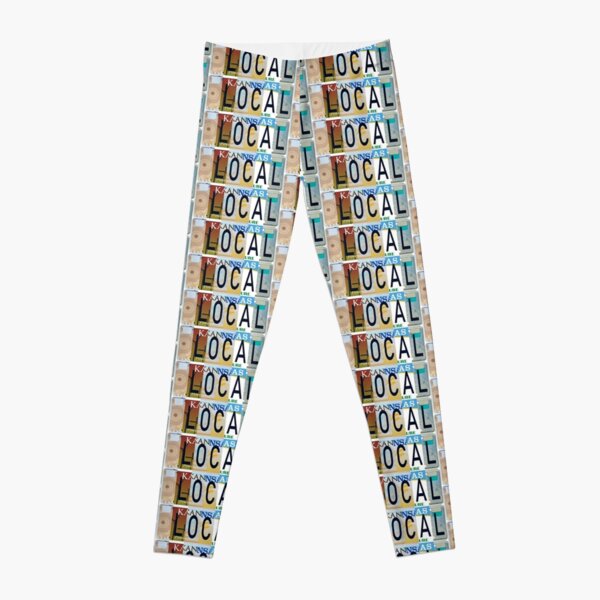 Kansas Local, License Plates Leggings