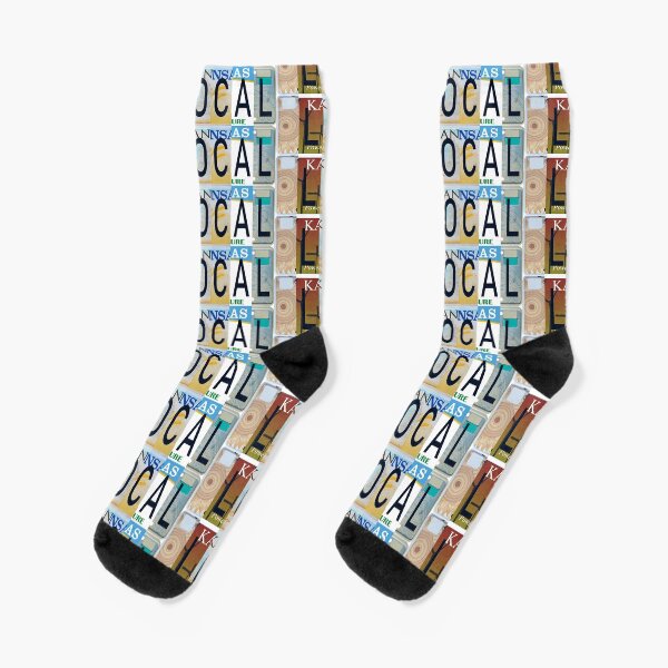 Kansas Local, License Plates Socks