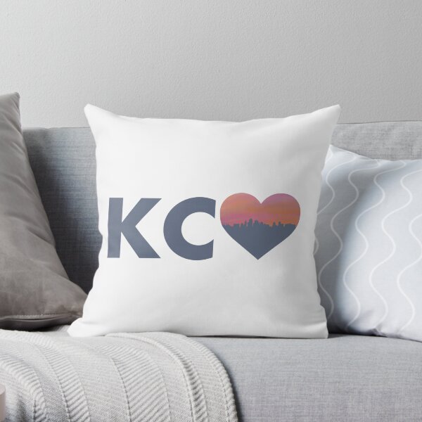 Kansas City Skyline Throw Pillow