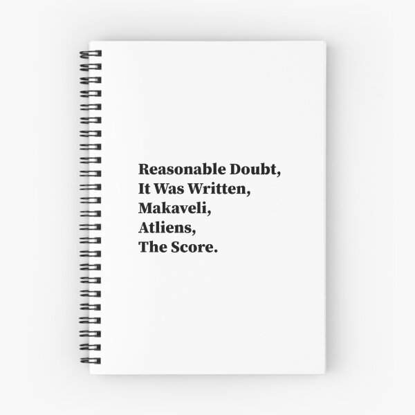 Item preview, reasonable doubt it was written makaveli designed and sold by Souna's  Store.