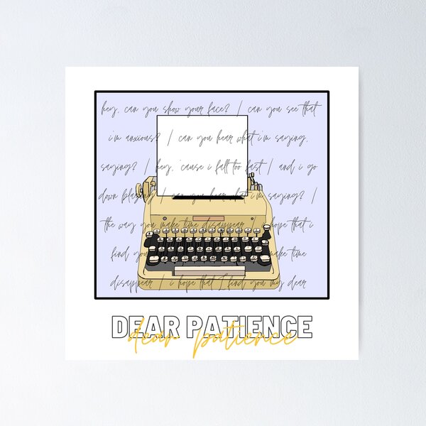 Dear Patience Lyrics Digital Print Poster Niall Horan Merch 