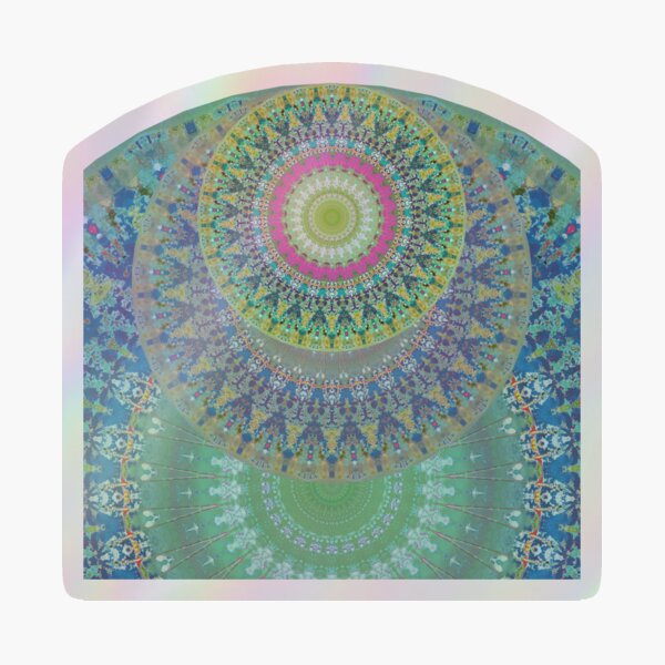 Item preview,  BoHo Mandala multi color with blue hue and a pink pop  designed and sold by Sue Zipkin.