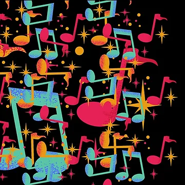 Artwork thumbnail, Music Notes Polka by DesignsofNote