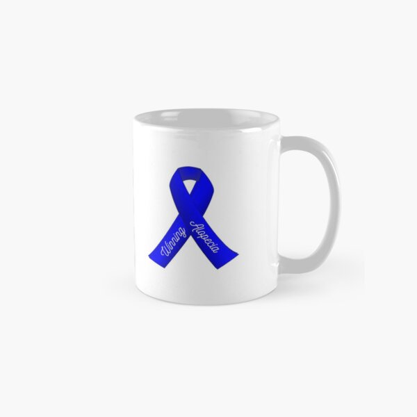 Winning Alopecia Blue Ribbon for Alopecia Awareness Month Classic Mug
