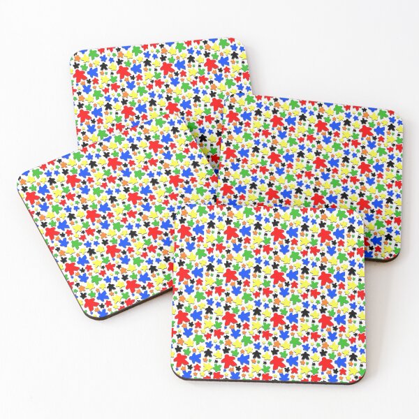 Item preview, Colorful Meeple Tabletop Gaming Pattern designed and sold by GamingThreads.