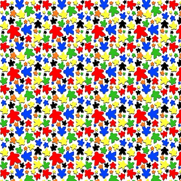 Artwork thumbnail, Colorful Meeple Tabletop Gaming Pattern by GamingThreads