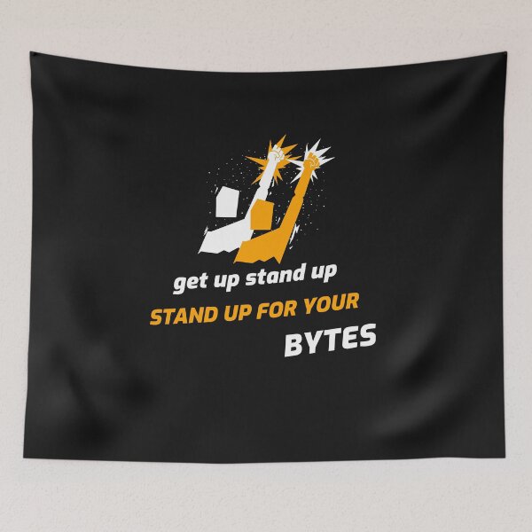 Item preview, stand up for your bytes designed and sold by GeekooTech.