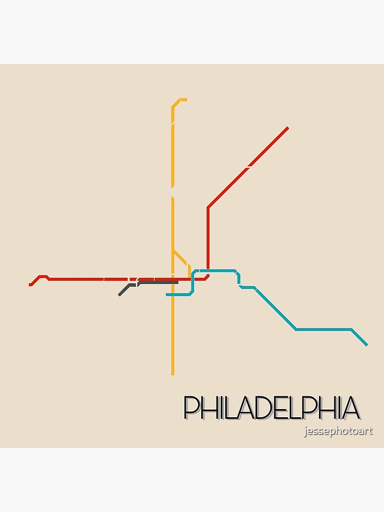 Póster «Mapa del metro de Filadelfia» de jessephotoart Redbubble