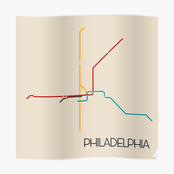 Póster Mapa Del Metro De Filadelfia De Jessephotoart Redbubble 9820
