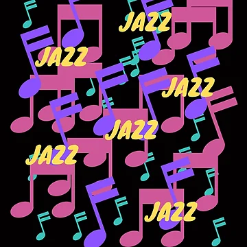 Artwork thumbnail, Jazz Music Pattern by DesignsofNote