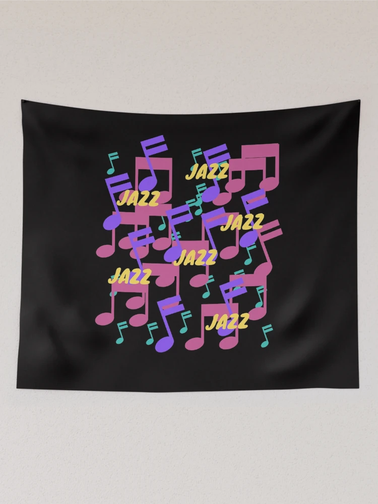 Thumbnail 2 of 3, Tapestry, Jazz Music Pattern designed and sold by DesignsofNote.
