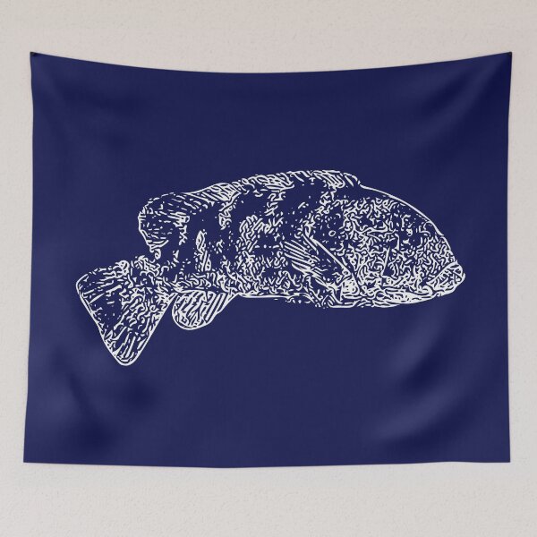 Item preview, Tautog White Print designed and sold by designsasstultd.