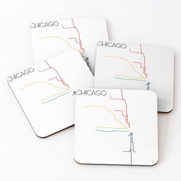Item preview, CHICAGO Subway Map Art designed and sold by jessephotoart.