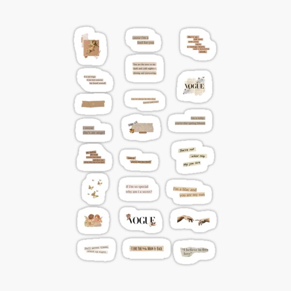 Brown Aesthetic Sticker Pack 8530