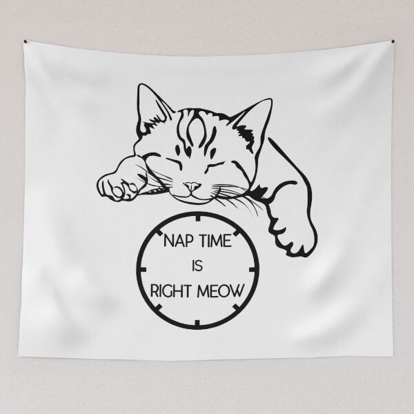 Item preview, Nap Time Is Right Meow | Funny Cat Shirt designed and sold by Spektre-Co.