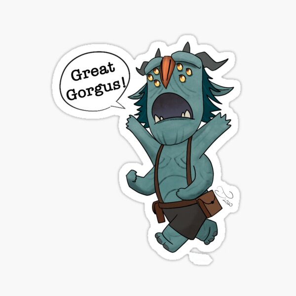 Vista previa del artículo con la obra «Gran Gorgus!», diseñado y vendido por ponderosacanopy.