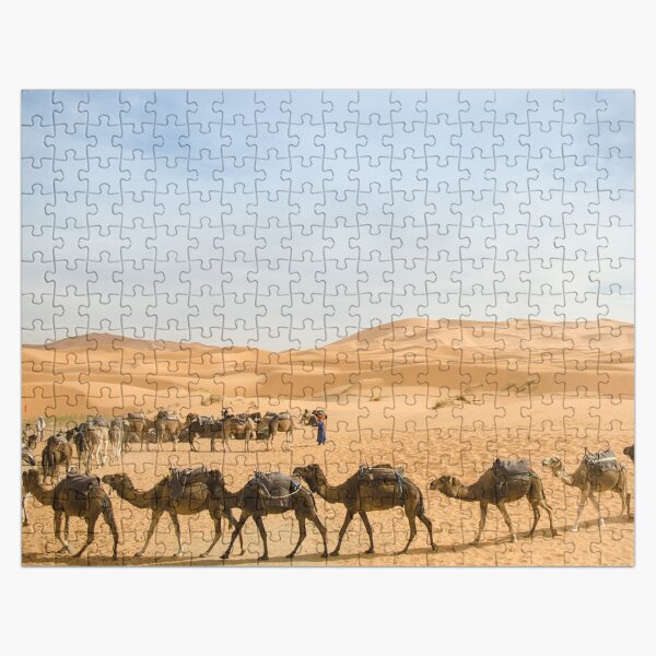 Camel Caravan in the Sahara Desert, Morocco Jigsaw Puzzle