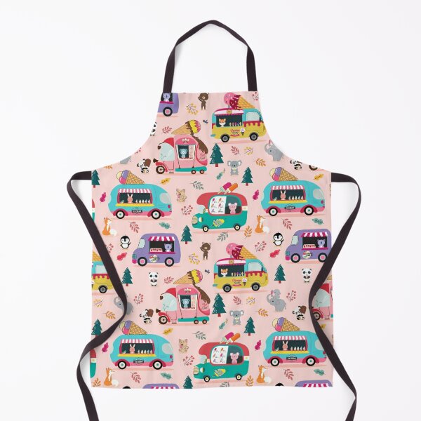 Ice Cream Trucks Aprons Redbubble - ice cream truck menu 4 roblox