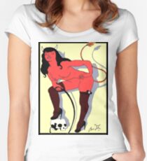 Camiseta entallada de cuello ancho Alteredpage Red