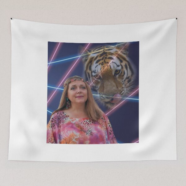 Item preview, Carole Baskin And Tiger Lasers 80s Yearbook Montage Tiger King designed and sold by thetshirtworks.