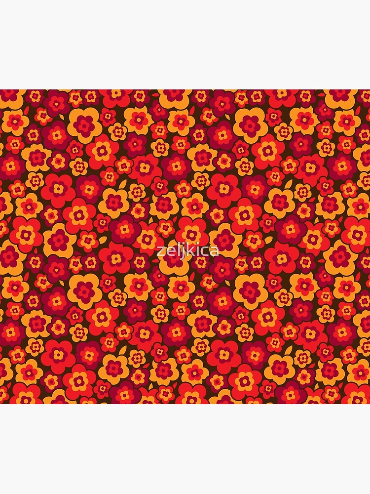 Retro Vintage Orange Poppies by zeljkica