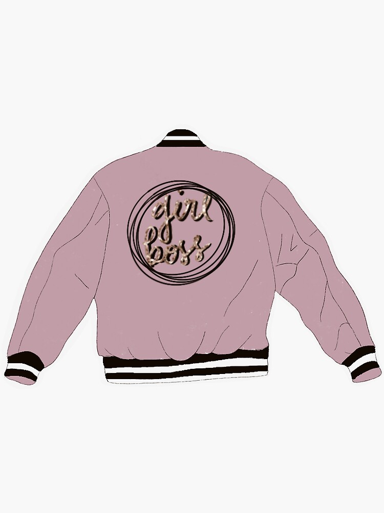 "Girl Boss Jacket" Sticker for Sale by kalescutouts Redbubble