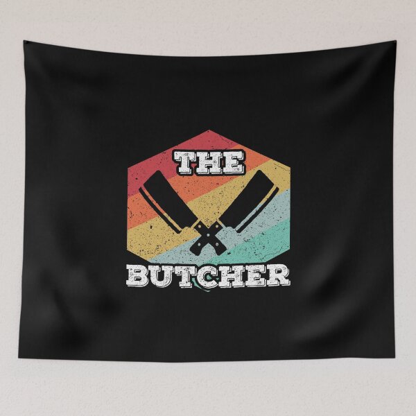Item preview, Retro The Butcher Gift Vintage Crossed Meat Cleavers designed and sold by Dan66.