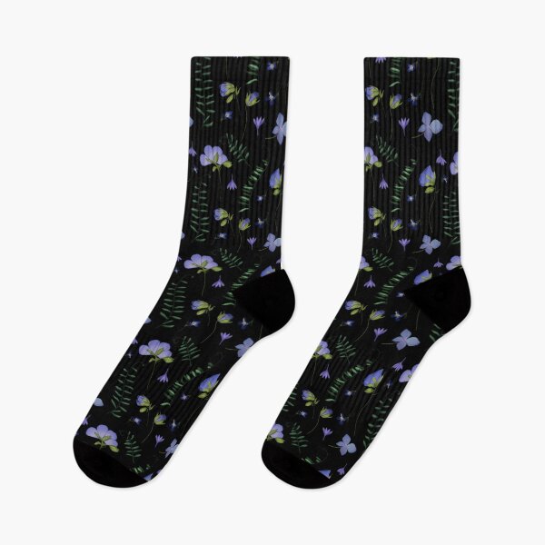 Item preview, Blue Wildflowers at Night designed and sold by Yellow Book Designs.