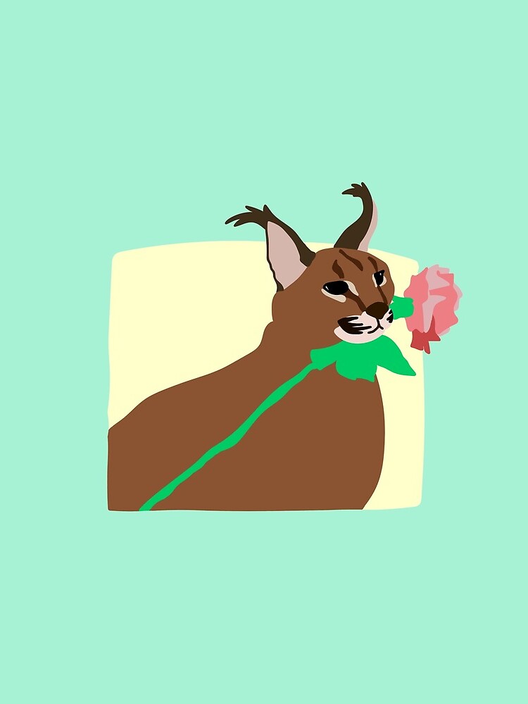 Floppa Holding Roses