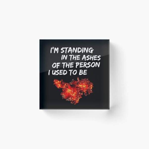 Item preview, I'm standing in the ashes of the person i used to be. designed and sold by Michael & Val Saletta.