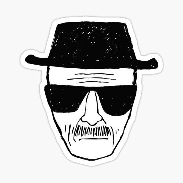 Briser le visage de Walter White Heisenberg Sticker