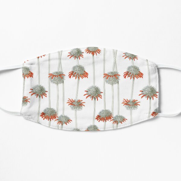 Lion's ear | Leonotis nepetifolia in white Flat Mask
