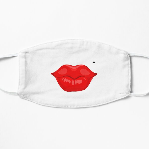 Funny red lips mask Flat Mask