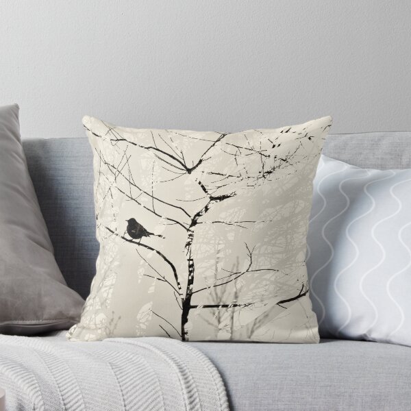 Item preview, Mockingbird in Tree Black Cream Silhouette designed and sold by jocelynsart.