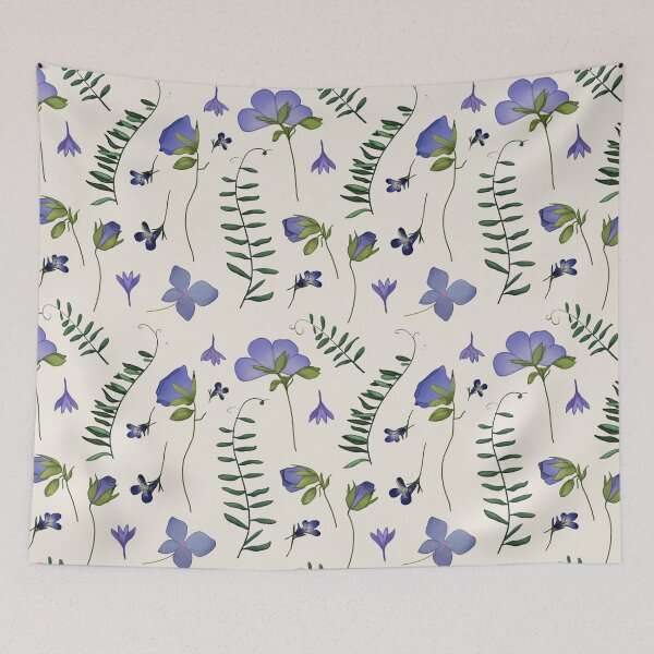 Item preview, Blue Wildflowers designed and sold by Yellow Book Designs.