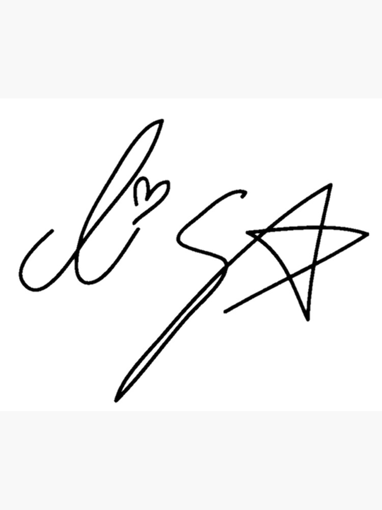 "Lisa - blackpink signature " Sticker by tpwksienna | Redbubble