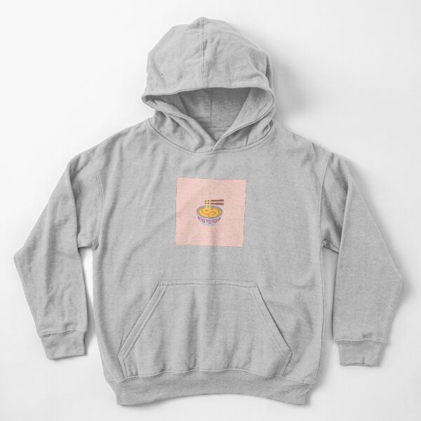 Ramen Design (light pink) Kids Pullover Hoodie
