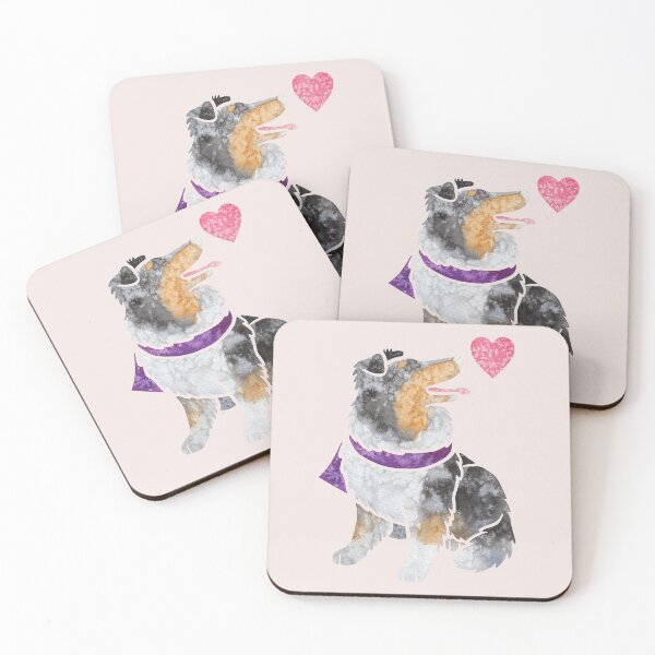 Item preview, Watercolour Rough Collie (merle) designed and sold by animalartbyjess.